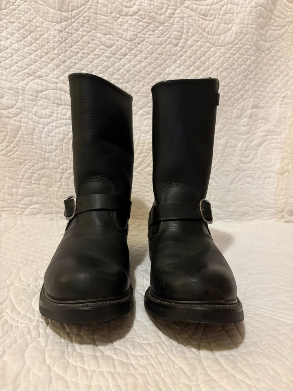 Men's Vintage “Tapper” Black Leather Engineer Boots